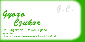 gyozo czukor business card