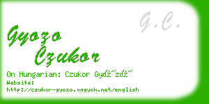 gyozo czukor business card